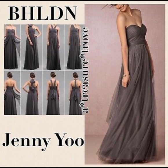 JENNY woo collection grey bridesmaids dress - Picture 4 of 6